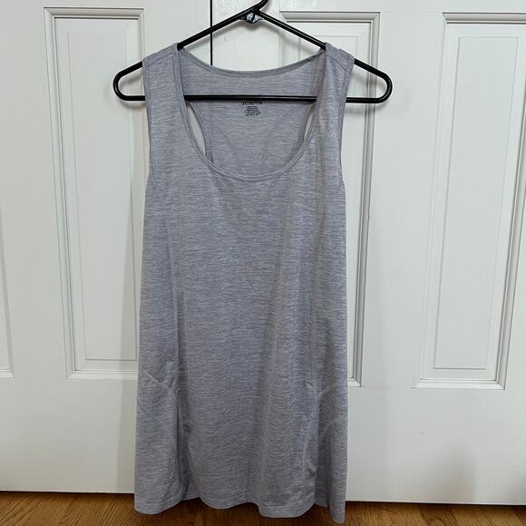 Reebok Plus Size Women's Heather Gray Athletic Racer Back Tank - 2X - Picture 1 of 6